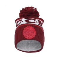 C4816 CCM HERITAGE CUFFED POM KNIT Carnelian Red